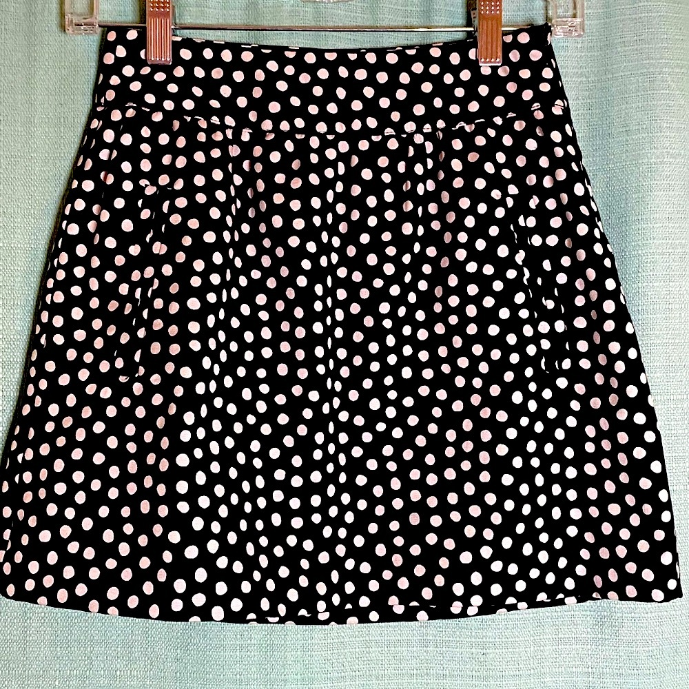 Zara TRF lined classic polka-dot mini-skirt, Size XS
